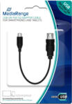 MediaRange Cablu adaptor MediaRange MRCS168 USB 2.0 la Micro USB 2.0 0.2 m Negru (mrcs168)