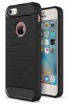 Gigapack iPhone SE (2016) GIGAPACK Silicon protector de telefon rezistent la șocuri, model de carbon, NEGRU (GP-128200)