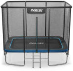Neo-Sport téglalap alakú kerti trambulin 10x7 láb / 305x213 cm, kültéri hálóval és létrával