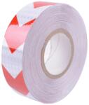 Avex Méhsejt alapú öntapadó fényvisszaverő szalag, piros nyíl/fehér tekercs 5cm x 25m, AVEX (AVX-T5512)