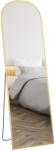 HomCom Oglindă de podea, 50x161.5 cm, ív alakú design, alumíniumötvözet keret, arany színű, fali vagy padló tükörként is használható (831-740V00GD)