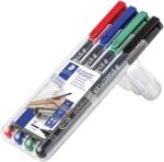 STAEDTLER Alkoholos marker készlet, OHP, 1 mm, STAEDTLER "Lumocolor® 317 M", 4 különböző szín