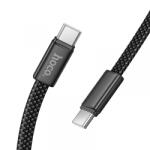 hoco. Cablu Date si Incarcare USB-C - USB-C HOCO X125, 60W, 1m, Negru - evomag
