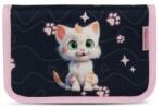 Belmil Tolltartó, klapnis, cipzáras, BELMIL Cute Kitten, fekete-rózsaszín, cica