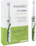 Luka Periuta de dinti electrica pentru copii Luka GIOsonic Crocodile, 4 capete de schimb, 3 moduri de functionare, Verde Periuta de dinti electrica