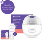 Lansinoh Single hordható mellszívó 4 fázisú, egyes + Lansinoh anyatejtároló zacskó 25 db szett