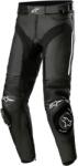 Alpinestars Pantaloni de motocicletă din piele Alpinestars Missile 3 negru-alb (AIM110-351)