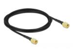 Delock SMA -> SMA M/M antenna kábel 2m fekete LMR/CFD100 (90469) (90469)