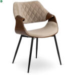 Mebel Elite DAKOTA bársony szék bézs / dió színben