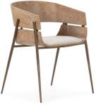 MOME Natúr színű kárpitozott karfás étkezőfotel szett 2 db-os Naia - MOME