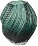 House Nordic Vază verde-închis din sticlă lucrată manual (înălțime 23 cm) - House Nordic
