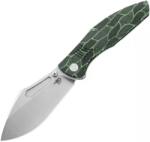 Bestech LOCKNESS M390, Stonewash, Negru verde G10+Titanium, Negru+Verde BT2205A