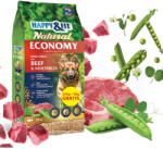 Happy&Fit Natural Economy Adult Száraz Kutyatáp (Marha, Baromfi és Zöldségek) - 12+2 kg