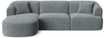 Cosmopolitan Design Тъмносив ъглов диван от рипсено кадифе (ляв ъгъл) Campi - Cosmopolitan Design (COS_LC_L_266_F1_CAMPI6)