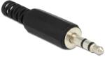 Delock sztereó csatlakozódugasz 3.5 mm sztereó, hajlítás-védelemmel, fekete (65534) (65534) (65534)