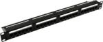 WALISEC patch panel - PP-P6U2401 (24 port, Cat6, 1U, árnyékolatlan, fekete) (PP-P6U2401) - pixel