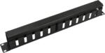 WALISEC rackszekrény kiegészítő - CM-04 (Kábel rendező panel, Gyűrű panel fém takaróval, 1U(19"), fekete) (CM-04) - pixel