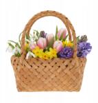 Trend-Deco Barna dekoratív kosár virágtartó fedél húsvéti kosár fülekkel (TD00766)