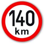 PUTNA Sebesség matrica 140 km, fényvisszaverő, átmérő 150 mm (PUT15240)