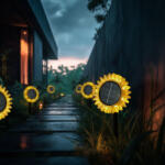  Szolár napraforgó - sárga - leszúrható / felakasztható - 13 x 6, 5 x 35 cm (GL11761B)