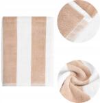 Homla Levendula törölköző fehér-bézs csíkos 100x150 cm Homla (243379)