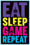 Pyramid International Eat, Sleep, Game, Repeat poszter 61x91, 5 cm