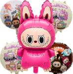 100pa Labubu Lufik Szett Rózsaszín Monster 64 cm Születésnapi Dekoráció 5 db