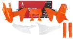 RTECH Plastics Kit 7 Pcs With Left Airbox Cover, Orange Headlight Plastic And Orange Fork Protectors - R-kitktm-oem-704 (r-kitktm-oem-704)