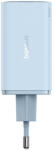Baseus GaN6 Pro hálózati gyorstöltő 65W, 2×USB Type-C + 2×USB Type-A, kék + 100W USB Type-C, 1m kábel (P10162701313-00)