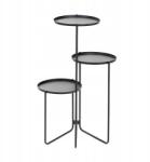 Homla Roh háromszintes virágágyás fekete 25x48x70 cm Homla (229610)