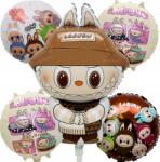 100pa Labubu Lufik Szett Bézs Monster Kalap Születésnap 5db