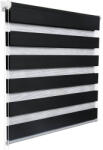 Woltu 65x150 cm sávos roló, dupla roló, zebra roló, fúrás nélkül, antracit
