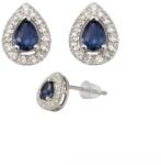  Cercei Safir Cu Zircon Oval Fatetat 21x10x15 mm Argint 925 - 1 Pereche - concepttropic - 183,00 RON