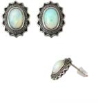  Cercei Opal De Foc Oval 11x9x15 mm Argint 925 - 1 Pereche