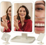 Soulima Kozmetikai tükör Led Megvilágított Nagyító 4in1 Összecsukható Smink (Lusterko kosmetyczne rozkładane LED Soulima)