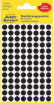 AVERY Etikett címke, o8mm, jelölésre, 104 címke/ív, 4 ív/doboz, Avery fekete (3009) - iroszer24
