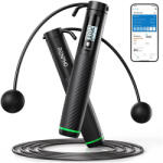 Renpho Set coarda pentru sarit Smart Renpho Q008, 3 moduri, Bluetooth, analiza datelor in aplicatie, LCD display (PUS-R-Q008-BK) Irigator oral