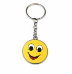 Dodaco Breloc chei emoticon zambitor, metalic, galben, 9.8 x 3.8 cm, inel 2.6 cm, accesoriu decorativ