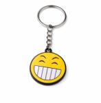 Dodaco Breloc chei emoticon zambitor, fata comica, metalic, galben, 9.8 x 3.8 cm, inel 2.6 cm, accesoriu decorativ