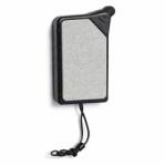 Dodaco Breloc multifunctional cu touch pentru telefon si pad curatare ecran, ABS si metal, 6 x 2 x 1.3 cm, alb negru