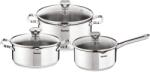 Tefal Set oale si cratite Tefal Duetto On A705S636, 6 piese, otel inoxidabil, compatibil inductie (A705S636)