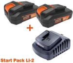 Daewoo Зарядно устройство бързо с батерии 20V, 2x2Ah, DAEWOO START PACK Li-2 UNI-BAT (START PACK Li-2)