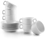 ibili Set servire cafea 12 piese Ibili-Castilla Blanco, portelan, 6.5-12x5 cm, 80 ml, alb (IB-693100)