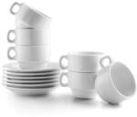 ibili Set servire cafea 12 piese Ibili-Castilla Blanco, portelan, 9.1-15x6 cm, 230 ml, alb (IB-693110)