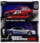 Jada Toys Jada Fast And Furious Set 2 Masinute Metalice Mitsubishi Lancer Evolution Ix Si Brians Nissan Skyline Gt R Scara 1 La 32 (9334256314r00)