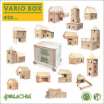 Walachia Set constructie arhitectura Vario Box, 450 piese din lemn (VARIO + XL + FORT), Walachia (WLVR24)