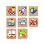 Viga Toys Blocuri magnetice cu imagini mijloace de transport, Viga (50723) - infant