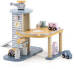 Viga Toys Statie de benzina cu parcare, lift si heliport, PolarB Viga (44029) - infant