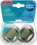 Canpol Babies Suzeta simetrica din silicon 6-18m Mountains 2 Pcs 34/931_Gre (5901691889583)