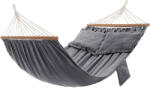 SONGMICS Hamac dublu cu bara stabilizatoare din lemn, 2 perne, 210x150cm, maxim 300kg, gri (EZ-GDC022G01)